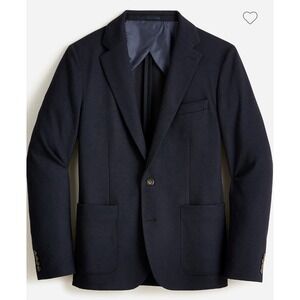 NWT J. Crew Wool blend Jacket Blazer Sport Coat Charcoal Gray Slim Fit Mens Sz L